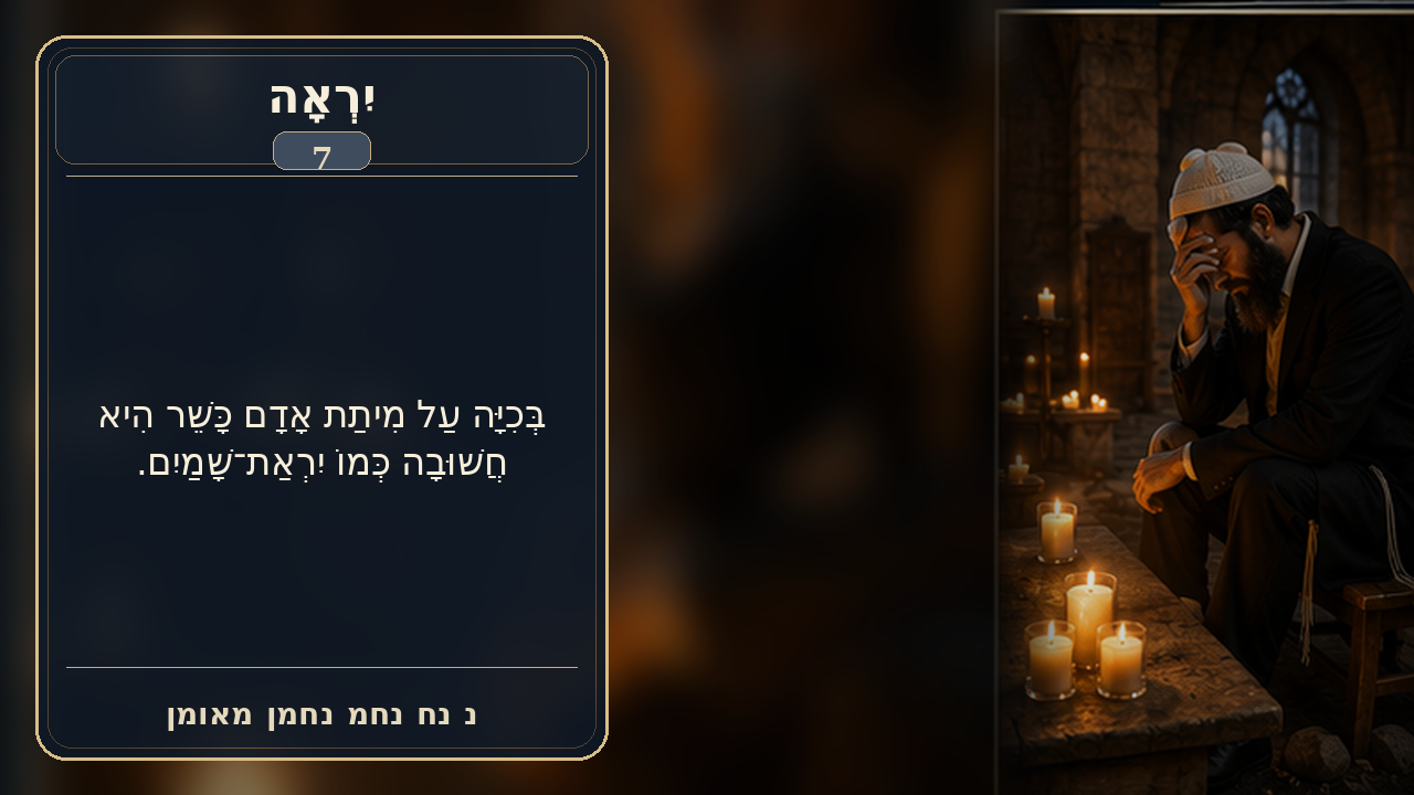 Sefer Hamidos Fear Of G-D teaching 7 hebrew picture