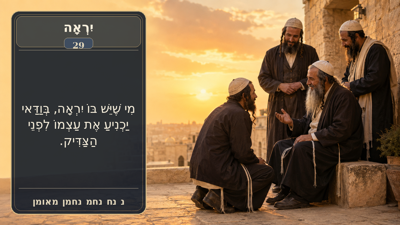Sefer Hamidos Fear Of G-D teaching 29 hebrew picture