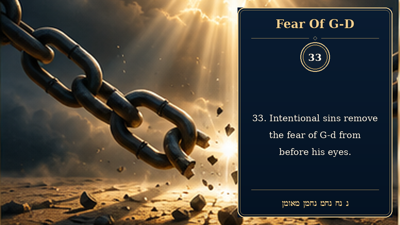 Sefer Hamidos Fear Of G-D teaching 33 english picture