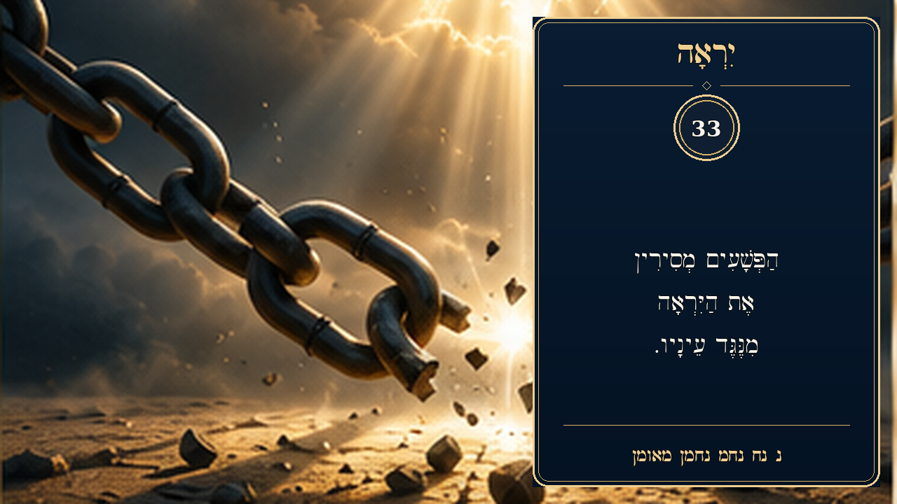 Sefer Hamidos Fear Of G-D teaching 33 hebrew picture
