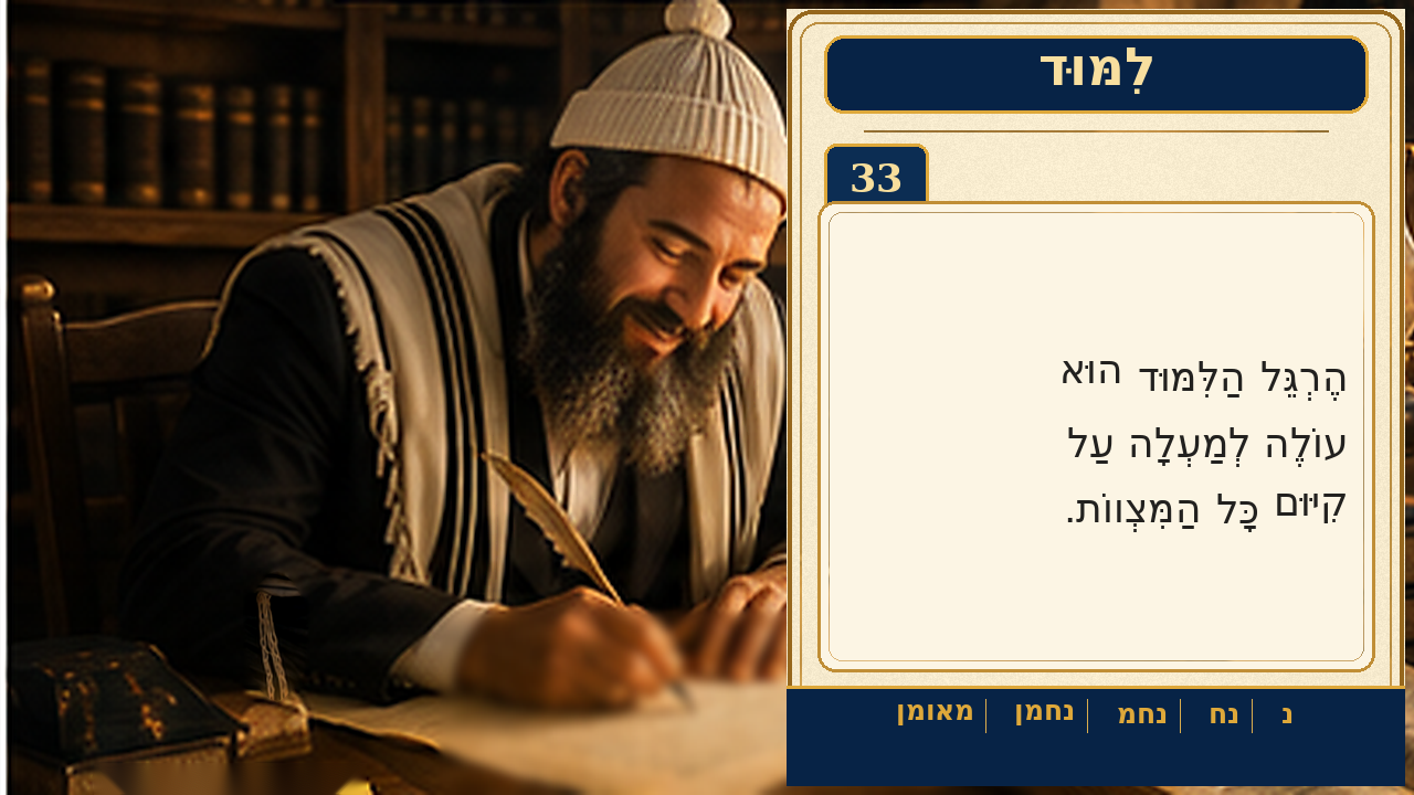 Sefer Hamidos Learning teaching 33 hebrew picture